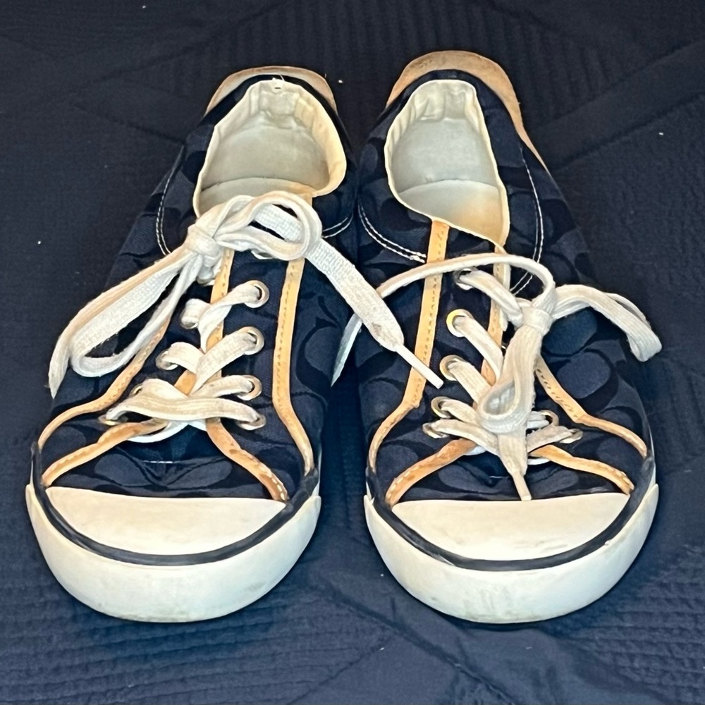 Coach Black and Tan Sneakers